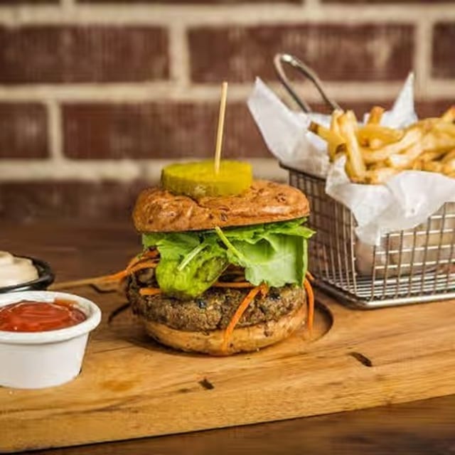 Veggie Quinoa Burger.